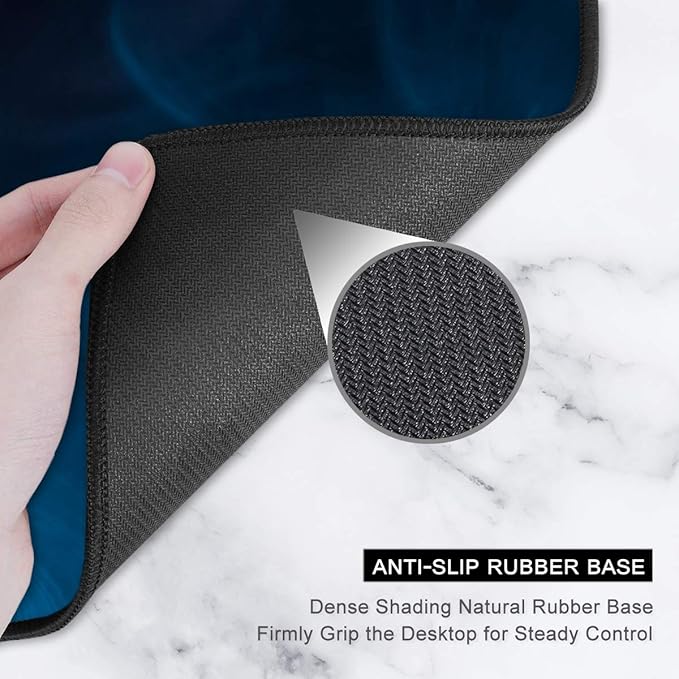 Auhoahsil Large Gaming Mouse Pad, XXL 35.4 x 15.7 in Desk Pad Stitched Non-Slip Rubber Long Computer Mousepad Thin Extended Full Size Desk Mat for Desktop, Laptop, Wireless Mice, Purple