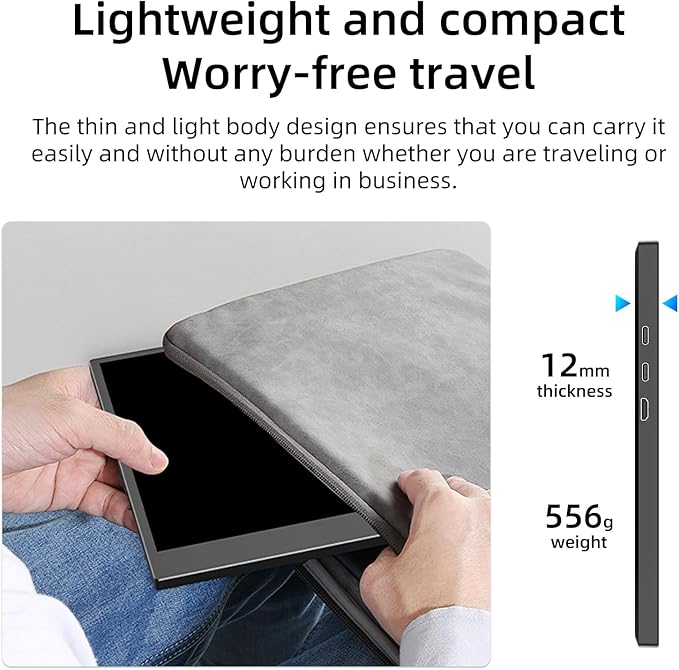 14" Portable Monitor, HDMI Computer Display HDR IPS Gaming Monitor w/Premium Smart Cover & Screen Protector, Speakers, for Laptop PC MAC Phone PS4 Xbox Switch (14")