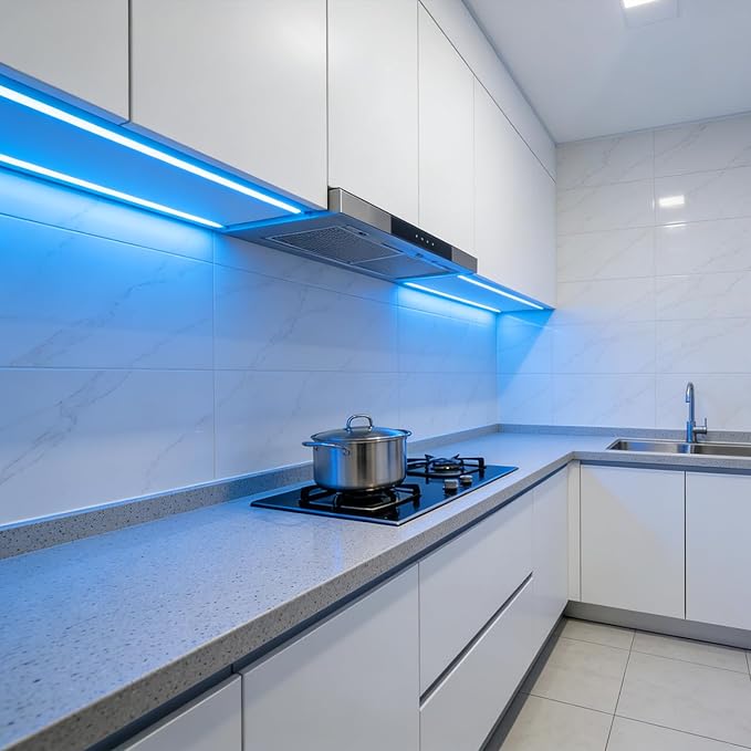 ZSLAIFU COB LED Strip Lights Ice Blue 3.28ft, 5V Dimmable LED Light Strip, Flexible USB Light Strip for Cabinet, TV Backlighting, Bedroom, Kitchen, Home DIY Lighting