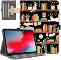 iPad Pro 13 inch Case (M5) 2025, Case for iPad Pro 13-inch (M4) 2024 with Pencil Holder Multi-Angle View Adjustable Stand Shockproof Protective with Pocket/Hand Strap/Auto Wake Sleep, Bookshelf Cat