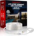 Shine Decor LED Strip Lights 36w Low Consumption, Cold Resistant IP65 Waterproof Outdoor Rope Light 120 VAC, Cuttable Connectable Indoor Lite Lighting Strip 50 FT ETL Listed 7x10mm 6000K Cool White