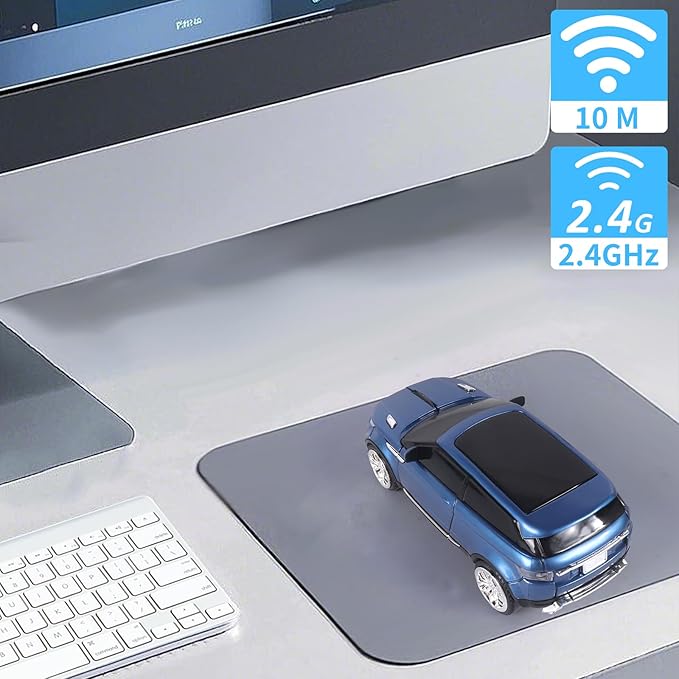 elec Space Wireless Mouse Car Computer Mouse for PC Laptop (Blue)