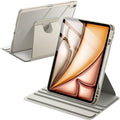 JETech Rotating Case for iPad Air 13-Inch M4/M3/M2 (2026/2025/2024) with Pencil Holder, 360 Degree Rotation Protective Stand Cover Clear Back, Auto Wake/Sleep (Starlight)