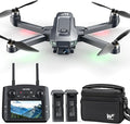 Drones with Camera for Adults 4K, WF33 GPS Foldable FPV Drone with 4.5" LCD Screen on Controller, Under 249g, Brushless Motor, Return Home, 5G Transmission, 40 Mins Flight Time, 8GB Card