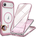 Miracase Magnetic for iPhone Air Case 6.5" [Compatible with MagSafe] Full-Body Phone Case with Built-in Glass Screen Protector & Camera Control,Drop Proof iPhone 17 Air Case Cover, Lilac
