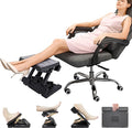 Under Desk Footrest - Detachable Memory Foam Cushion & Massage Roller, Tool-Free Height & Angle Adjustable Foot Stool, Ergonomic Leg Rest for Office, Home & Gaming Comfort, (Gray Plus)