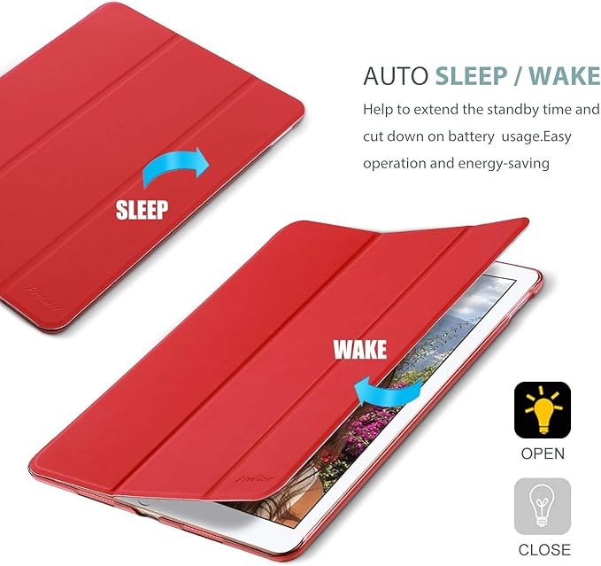 ProCase Smart Case for 10.5” iPad Air 3rd Generation 2019 / iPad Pro 2017, Slim Stand Cover with Translucent Frosted Back for iPad Air 3 -Red