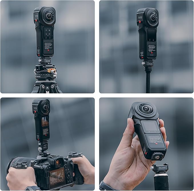 FALCAM F22 Quick Release Kit for Insta360, Plate and Clip, Camera Mounting Adapter Kit for 360 Action Camera - 2564