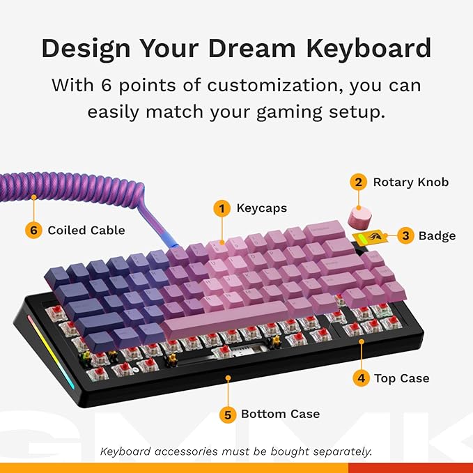 Glorious Gaming - GMMK 3 PRO HE: Wireless Gaming Keyboard Rapid Trigger, Hall Effect, Aluminum Body, 8K Polling Rate, Hotswap MX & Magnetic Switches, Adjustable Actuation, ANSI 65% Compact (Black)