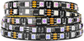 BTF-LIGHTING WS2811 IC RGB Addressable LED Strip Ultra Bright 5050 SMD RGB 60LED/m 20Pixels/m Multi-Colored Pixels Light Total 300LED 100Pixels 16.4FT 5m DC12V(No Adapter or Controller)
