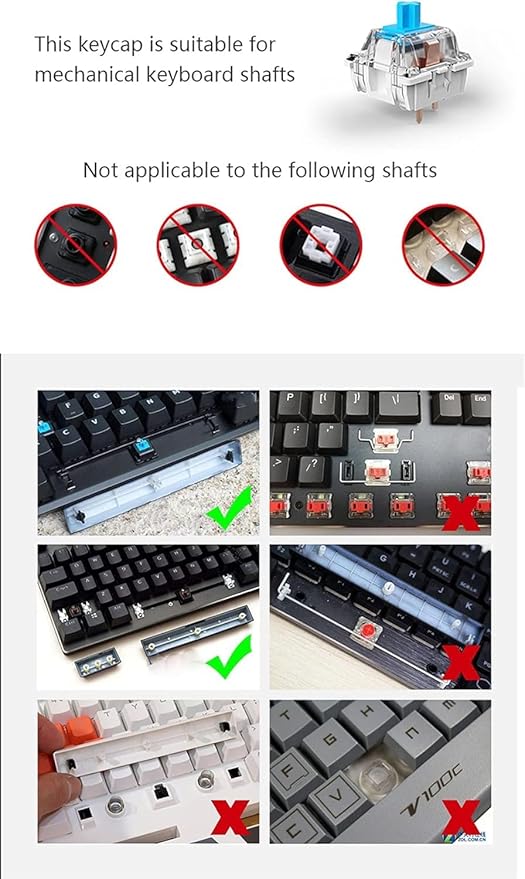 115 Keys Rainbow Keycaps, PC Translucnt Backlit Custom Keycap Set for Cherry Profile, Cute Frosted Clear Key Caps for MX Switches Mechanical Gaming Keyboard