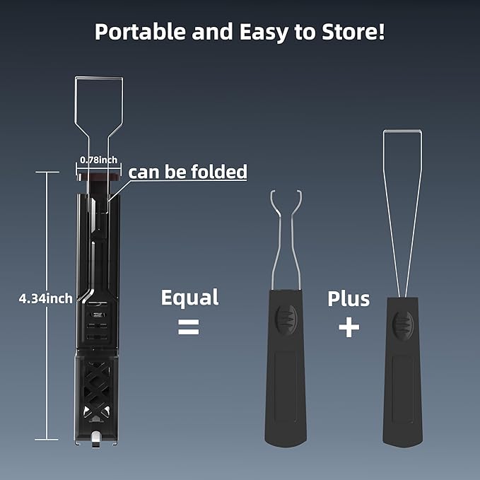 FunHub Translucent 2-in-1 Switch Puller Keycap Puller for Hot-Swappable Mechanical Keyboard,Easy to Remove and Replace Switch & Key Cap Removal Tool,304 Stainless Steel Key Switch Keycap Puller-Black