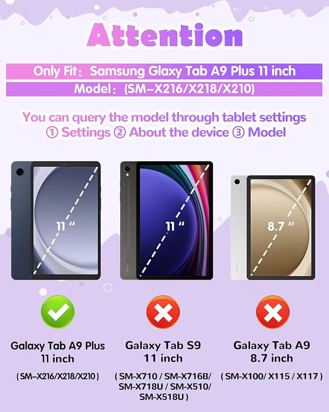 Boaretiu for Galaxy Tab A9 Plus Case - Cute Cartoon Mermaids Soft 3D Silicone for Samsung A9 Plus Tablet Case with Strap & Rotating Stand Girls Teens Tab A9+ 11 Inch Tablet Cover