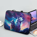 Galaxy Wolves Laptop Sleeve for Women, 12 Inch Laptop Sleeve with Handle Protective Travel Carrying Case for 10-17 Inch Computer, Notebook, Chromebook, Tablet Bag