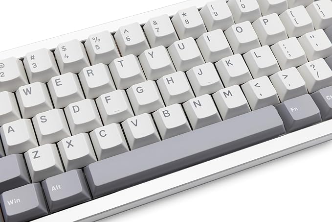 KEEBMONKEY WOBKEY Zen 65 65% Quick Release Wireless Mechanical Keyboard with RGB, CNC Aluminum Case, Hot-Swappable, VIA Support, BT/2.4G/USB-C Gaming Keyboard for Mac/Windows (Lite Silver)