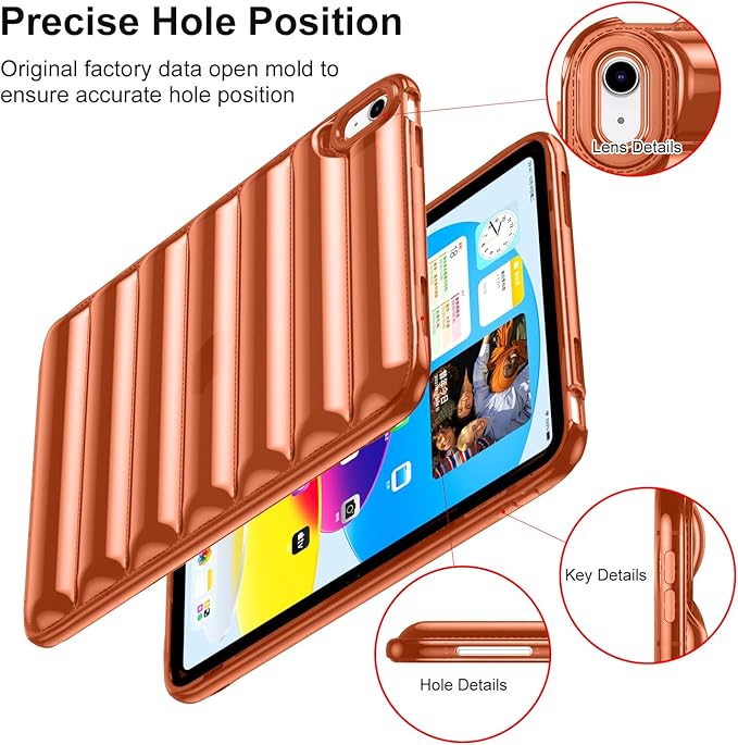 for iPad (A16) 11th Generation Case 11 inch 2025 & iPad 10th Generation 10.9 inch 2022, Slim Lightweight Shockproof Soft TPU Back Cover Silicone Bumper Anti-Yellowing Clear Shell, Brown