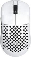 ATTACK SHARK M2 Wireless Gaming Mouse,41g Ultra-Lightweight Carbon Fiber,40,000 DPI,PAW3395PRO Sensor,Wired/BT/2.4GHz Wireless Programmable Mice Griptape for PC/Mac(White)