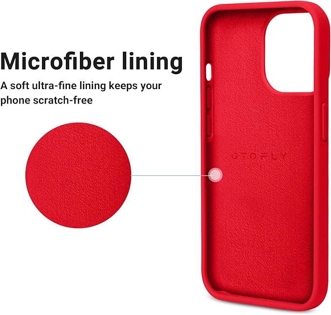 OTOFLY Designed for iPhone 14 Pro Case, Silicone Shockproof Slim Thin Phone Case for iPhone 14 Pro 6.1 inch (Red)