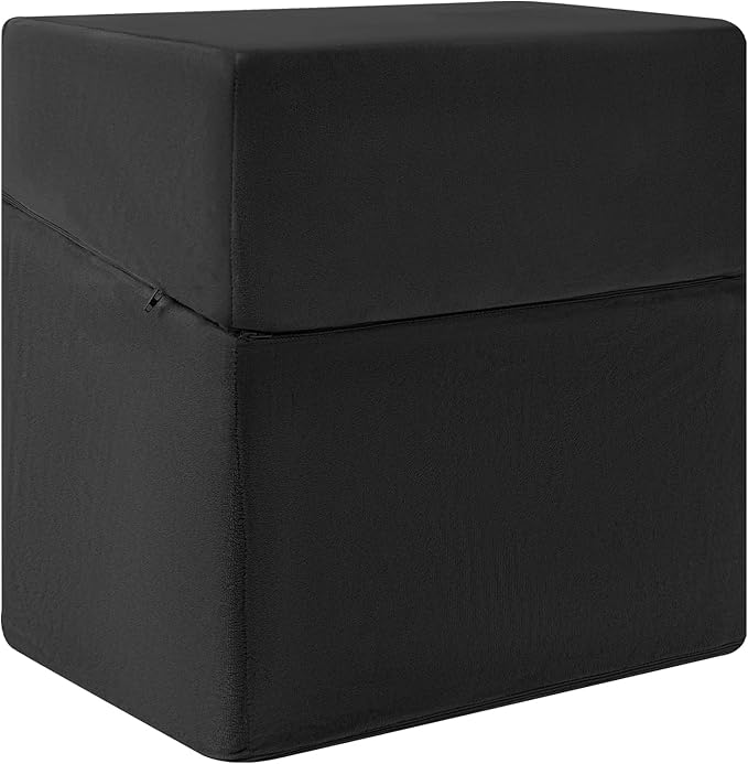Adjustable Foot Rest Under Desk,Adopt 3-in-1 Ergonomic Design.High-Density Foam and Zipper Closure Under Desk Leg Rest,Fabric is Removable and Washable. for Office, Gaming, Home, and Travel (Black