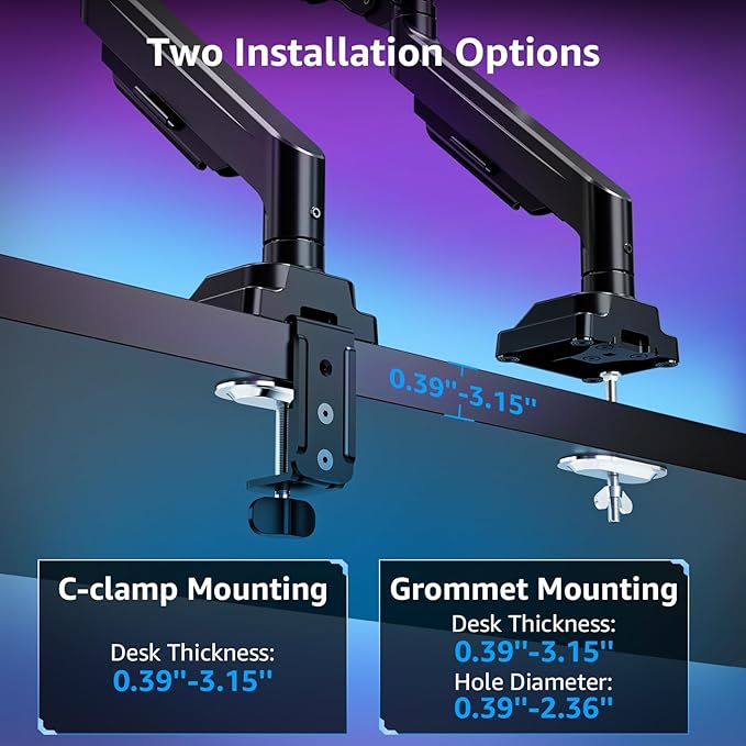 MOUNTUP Ultrawide Monitor Arm for 22-43 inch Curved Screen, Holds 2.2 to 33 lbs, Heavy Duty Monitor Desk Mount, Adjustable Full Motion Arm, Computer Monitors Stand for Desk, VESA Mount