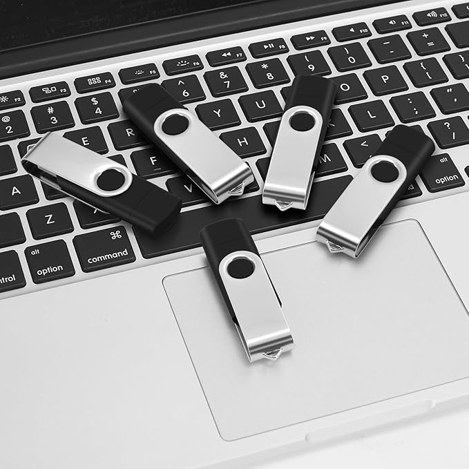 EASTBULL 8GB USB2.0 & Type-C Flash Drives 10-Pack 2-in-1 FAT32 USB C Drive Bulk USB-A + USB-C Thumb Drives Pack OTG Memory Sticks Compatible with Smartphones, Computers, Tablets, Mac (Black)