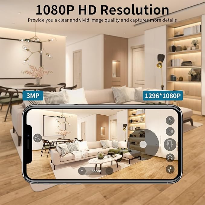 VSTARCAM 2K Security Camera, Built-in Battery, Low-Light Full-Color Night Vision, Motion Detection, Siren, 2-Way Audio, Remote Viewing, Cloud & SD Card Storage (up to 256GB)