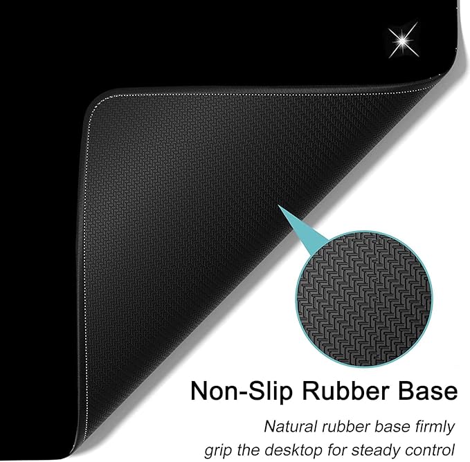Large Mouse Pad, 31.5 x 11.8in Extended Gaming Mouse Pad with Stitched Edges,XXL Mousepad Protector Non Slip Rubber Base for Office Home Writing Mat,African American Women Black Girl,Black Desk Mat