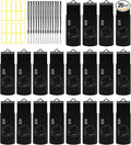 4GB USB Flash Drive 20 Pack Nicepicten Bulk USB 2.0 Thumb Drive FAT32 Flash Drives Multipack Swivel Jump Zip Drive USB Memory Stick with Label & Lanyards (4GB Black)
