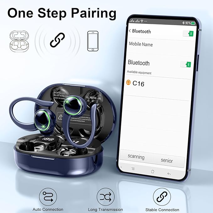 Matast Wireless Earbuds Sports, Bluetooth 5.3 Headphones