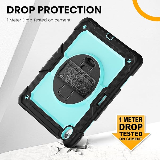 timecity for iPad Air 13 Inch Case M4 2026/ M3 2025/ M2 2024, 360° Rotating Stand, Pencil Holder & Wireless Charging, Shockproof with Screen Protector & Shoulder Strap - for Designers, Blue