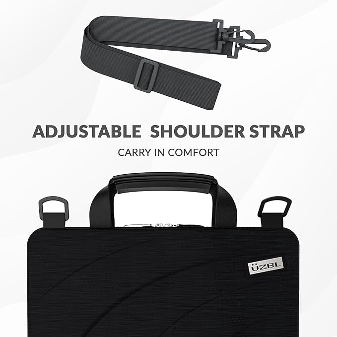 UZBL 13-14 Inch Always-on Chromebook Protective Hard Case with Adjustable Shoulder Strap and Carrying Handles