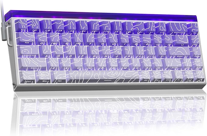 AULA Hero 68 HE 60% Gaming Keyboard Wired, Hall Effect Magnetic Switch Keyboard with Adjustable Actuation, Fast Trigger Mode, 8K Hz Polling Rate, 0.125ms Latency,Side Printed PBT Keycaps, RGB Backlit