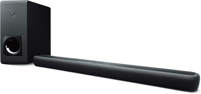 YAMAHA ATS-2090 Sound Bar with Wireless Subwoofer, Bluetooth, and Alexa Voice Control Built-in (Renewed), Black