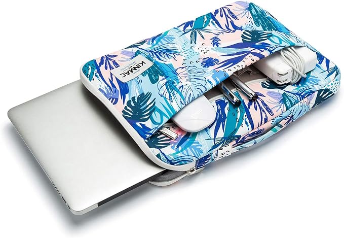 Kinmac 360° Heavy Duty Protective Laptop Sleeve Case Bag Cover with Handle for MacBook Air 13 inch,iPad Pro 13 inch and 13.3 inch HP,Dell,Lenovo,Asus,Acer Laptop (Sea Glass)