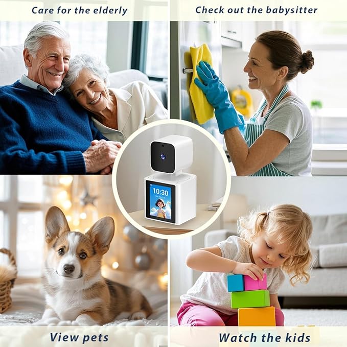 Home Security Camera Indoor,Pet Camera,1080P Dog Camera with Two Way Video,Monitor for Elderly/Baby/Nanny/Pet/Dog with app,Pan/Tilt WiFi Cameras,Night Vision,Dome Camera CS10