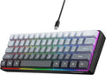 Snpurdiri 60% Wired Gaming Keyboard, 61 Keys RGB Backlit Ultra-Compact Small Gaming Keyboard, for PC/Mac Gamer, Typist, Travel, Easy to Carry on Business Trip (Grey-Black)