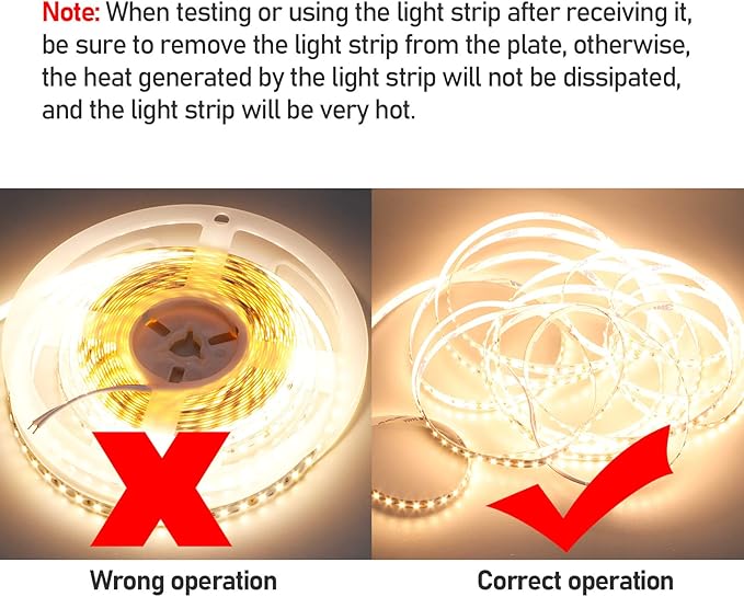 24V 32.8ft(10M) LED Strip Light Warm White 3000K 1200LEDs 2835 SMD 90W High Brightness 7200LM No-Waterproof IP20 Flexible Ribbon for Kitchen Backyard Hallways Stairs Decoration(No Power Supply)