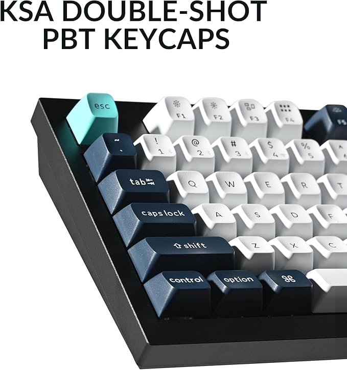 Keychron Q5 Max Wireless Custom Mechanical Keyboard, 2.4 GHz Bluetooth QMK Full Aluminum 96% Layout RGB with Hot-swappable Gateron Banana Switch Compatible with Mac Windows Linux