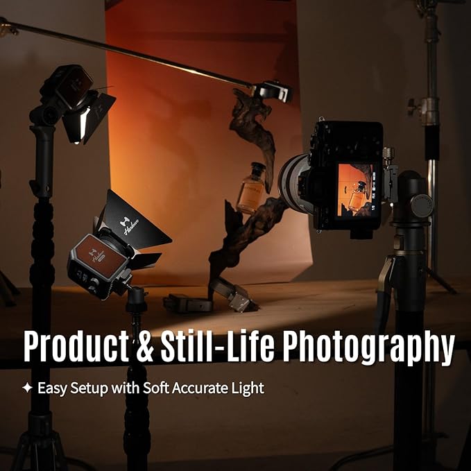 Harlowe Micro Portable Led Light for Photo and Video Recording 8W Bi-Color 2700K-6500K CRI/TLCI 96+ Soft Fill Lighting Kit for Studio and Travel Creators Micro Master Kit