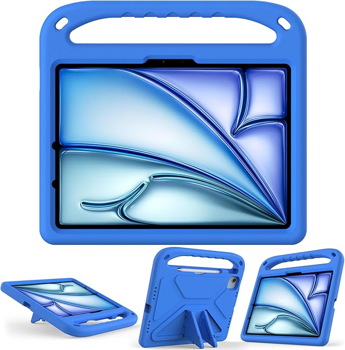 Dteck Case for iPad Air 5th/4th Generation(2022/2020), iPad Pro 11 Case 2022/2021/2020/2018, Shockproof Protective Handle Stand Pencil Holder Kids Case for iPad Air 5/4 10.9" & iPad Pro 11",Blue