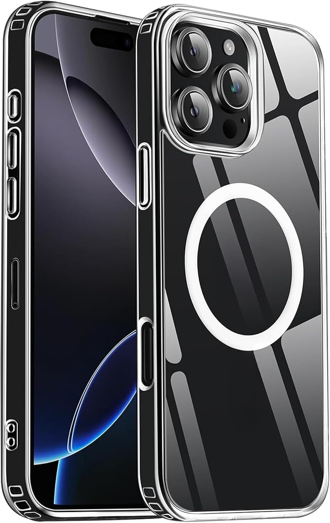 Strong Magnetic for iPhone 16 Pro Max case [10Ft Military-Grade Protection] Compatible with MagSafe Shockproof Slim Thin Cover case for iPhone 16 Pro Max 6.9 inch, Translucent
