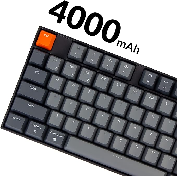 Keychron K10 Full Size Layout RGB Backlit Hot-Swappable Mechanical Gaming Keyboard for Mac Windows, Multitasking 104-Key Bluetooth Wireless/USB Wired Computer Keyboard with Keychron Super Brown Switch