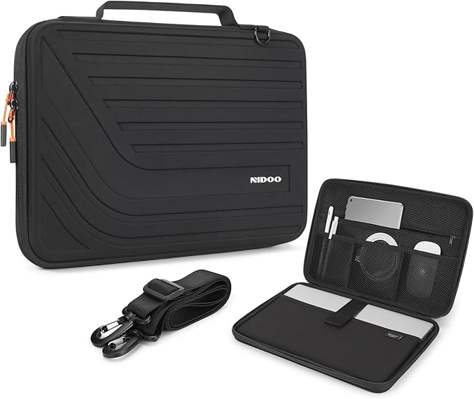 NIDOO 13.3 inch Laptop Sleeve Carrying Case 14 inch Computer Bag Shockproof Hard Shell Protective Cover Handle for 13 inch MacBook Air Pro/13.5" Surface Laptop 6/14" ThinkPad E14 Gen 6/ Dell HP Asus