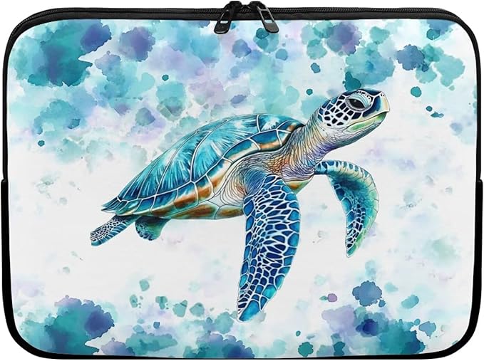 Sea Turtle Laptop Protective Sleeve for Women Men 17inch Computer Sleeve Bag Neoprene Laptop Bags Tie Dye Lap Top Case Suitable for Travel School Office Organizers Hippie