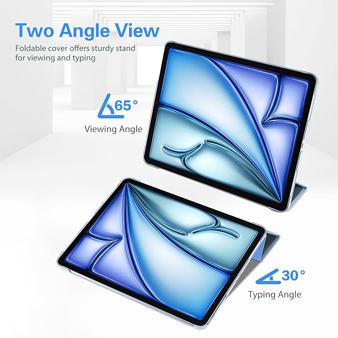 ProCase Smart Case for iPad Pro 12.9 2022/2021/2020/2018, Slim Stand Hard Back Shell Smart Cover for iPad Pro 12.9" 6th Gen/5th Gen/4th Gen/3rd Gen -Airblue