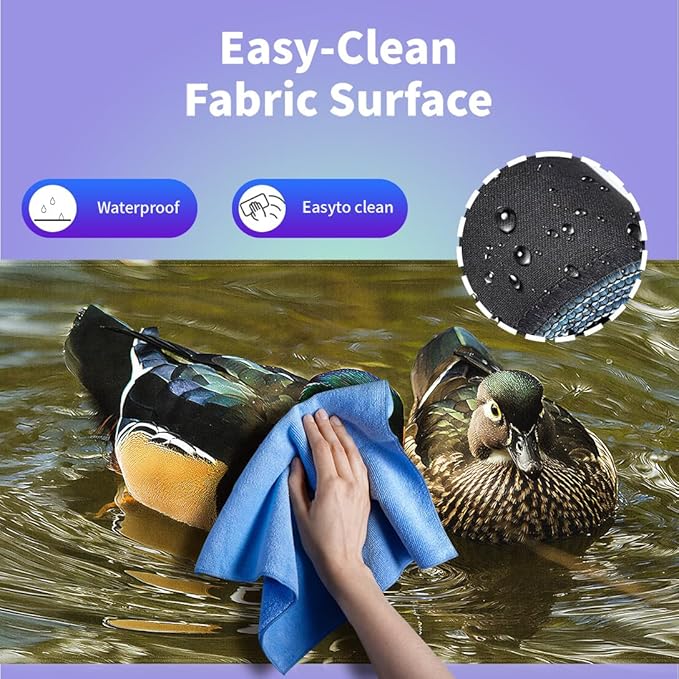 Large Gaming Mouse Pad (31.5" x 15.8") - Male and Female Wood Ducks, Extra XXL Extended Office Accessories, Premium Stitched Anti-Slip Office Desk Mat