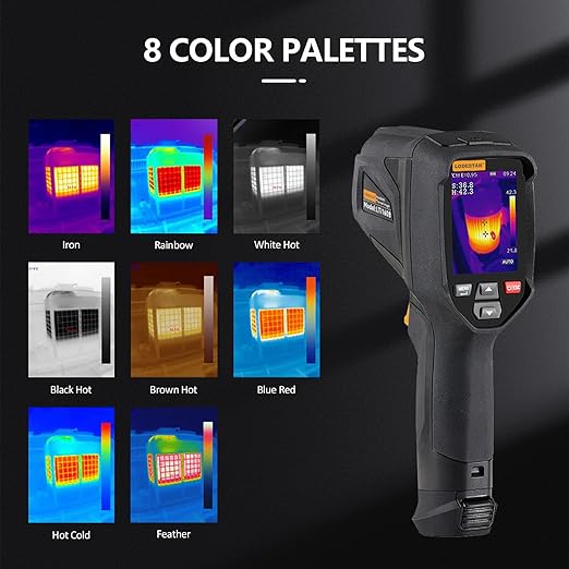 Thermal Imaging Camera 320 x 240 Super Resolution, 25Hz Refresh Rate, Handheld Infrared Thermal Imager 160 x 120 IR Resolution, 19200 Pixels, IP54, -4°F~1022°F Temperature Range