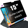 Privacy Screen Protector for Microsoft Surface Laptop 6/5/4/3-15 Inch - Anti-Spy Filter with Blue Light Blocking - Removable, Reusable, Bubble-Free Installation