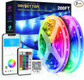 DAYBETTER Led Strip Lights 200 ft (2 Rolls of 100 ft) Ultra Long Smart Light Strips with App Voice Control Remote, RGB Music Sync Color Changing Lights for Bedroom, Kitchen, Party,Home Decoration
