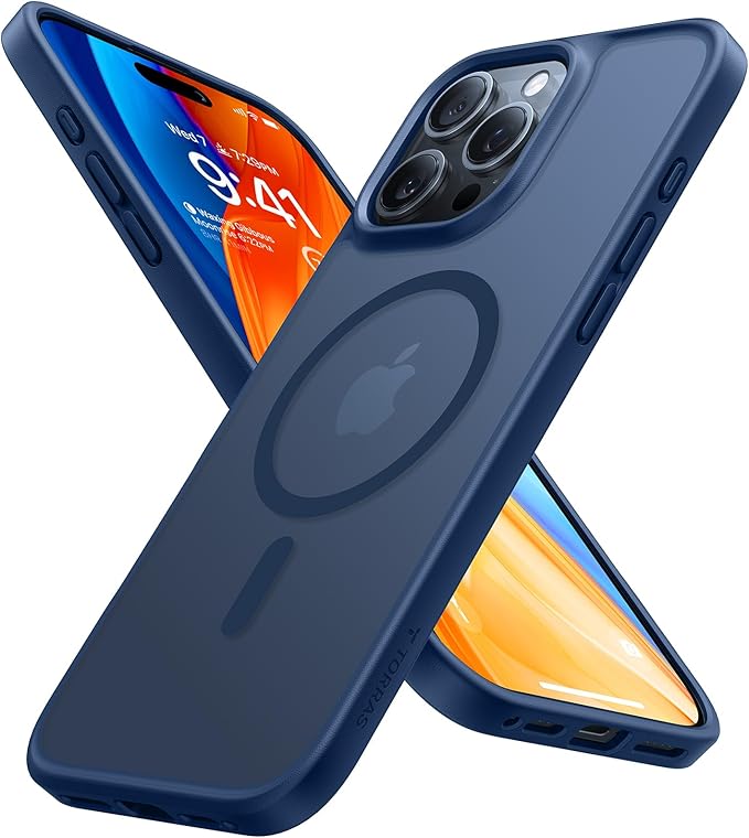 TORRAS Magnetic Shockproof for iPhone 16 Pro Max Case, [4X Military-Grade Protection] [Compatible with MagSafe] Translucent Case for iPhone 16 Pro Max Anti-Scratch Guardian 6.9"